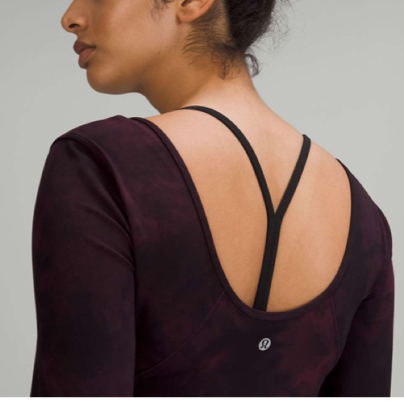 lululemon align long sleeve maroon tie dye - Picture 3 of 7